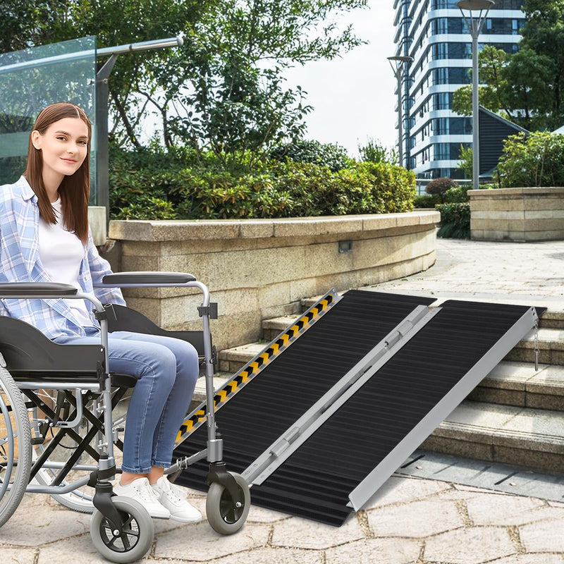 Load image into Gallery viewer, Goplus Portable Aluminum Wheelchair Ramp