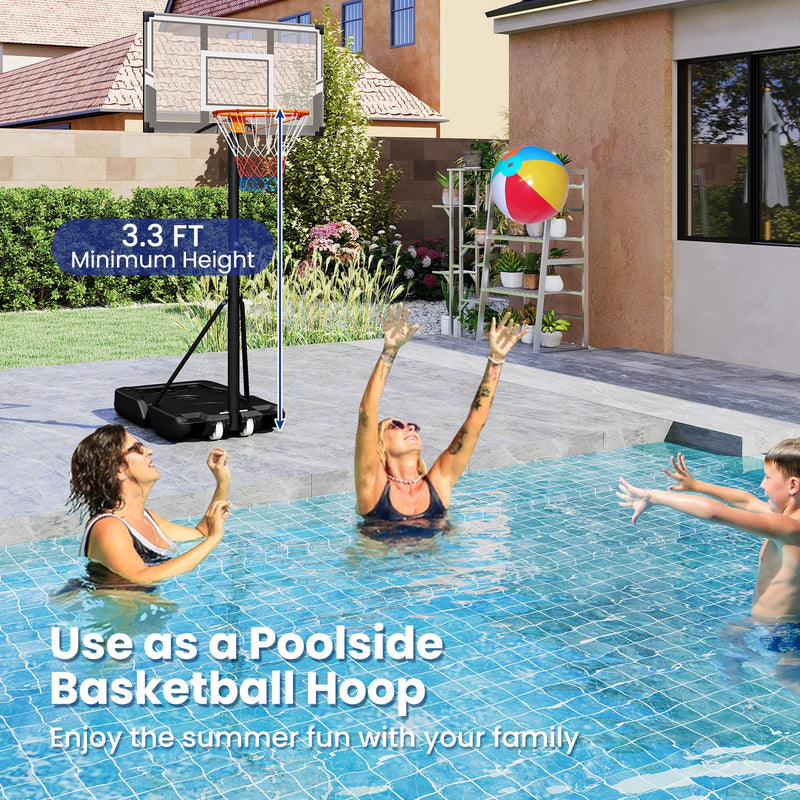 Load image into Gallery viewer, Goplus Portable 3.3-10FT Adjustable Basketball Goal System w/Shatterproof PC Backboard
