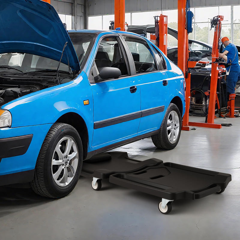 Load image into Gallery viewer, Goplus 43 Inches Mechanic Creeper with Padded Headrest & Tool Trays