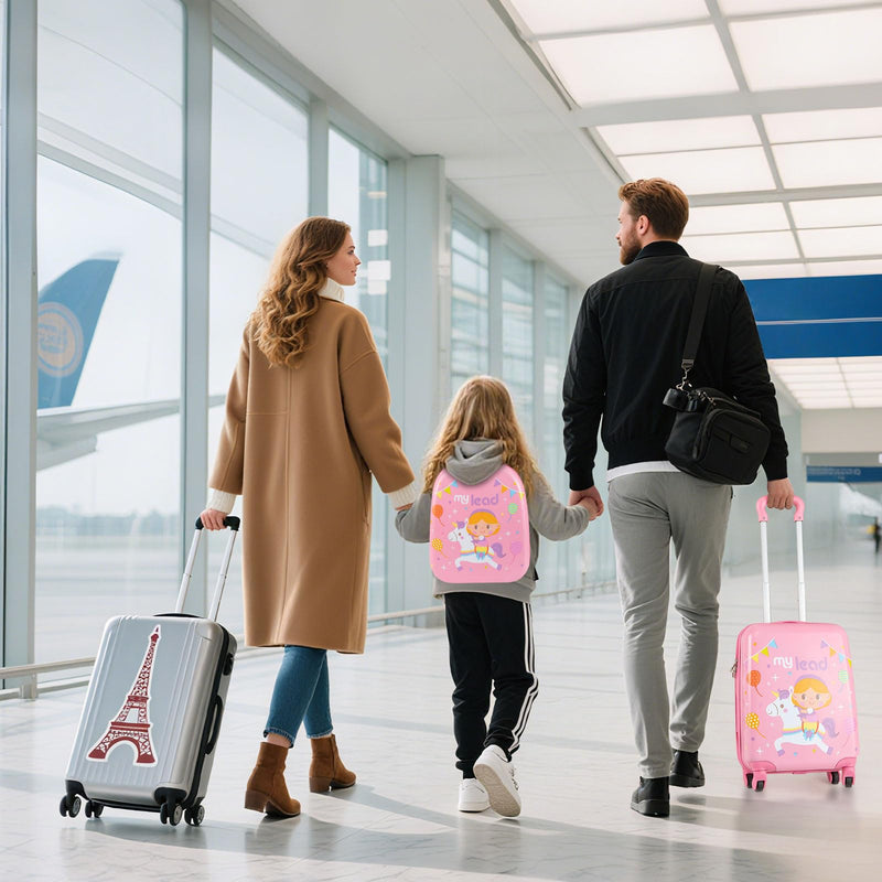 Load image into Gallery viewer, 2 PCS Kid Luggage Set With Spinner Wheels for Children Boys Girls-Pink