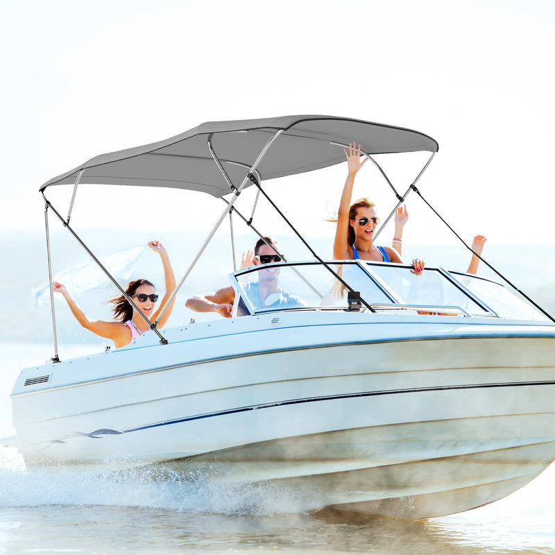 Load image into Gallery viewer, Goplus 4-Bow Bimini Top 600D Waterproof Oxford Fabric & Foldable Boat Shade