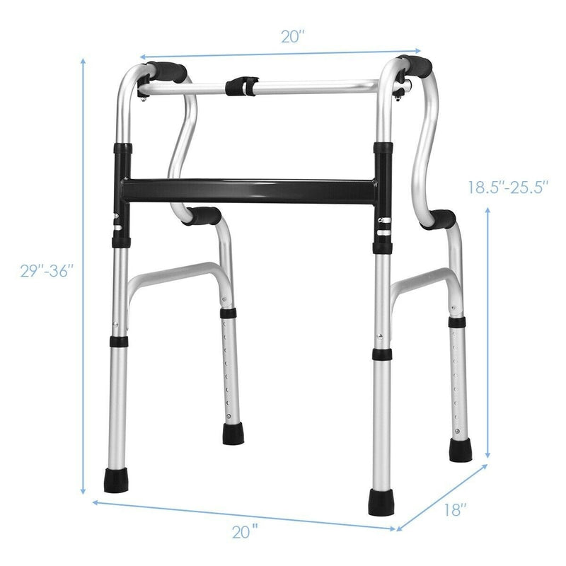 Load image into Gallery viewer, Folding Walker, 400LBS FDA Certification Toilet Armrest - GoplusUS