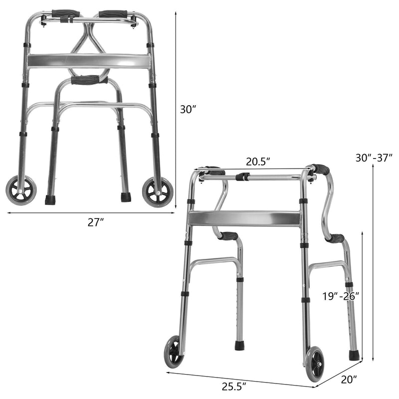 Load image into Gallery viewer, 440LBS Foldable Standard Walker - GoplusUS