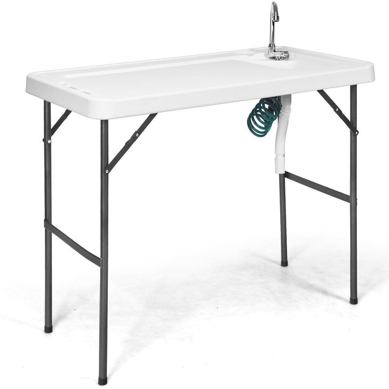 Load image into Gallery viewer, Folding Fish Table Fillet Hunting Cleaning Cutting Camping Sink Table - GoplusUS