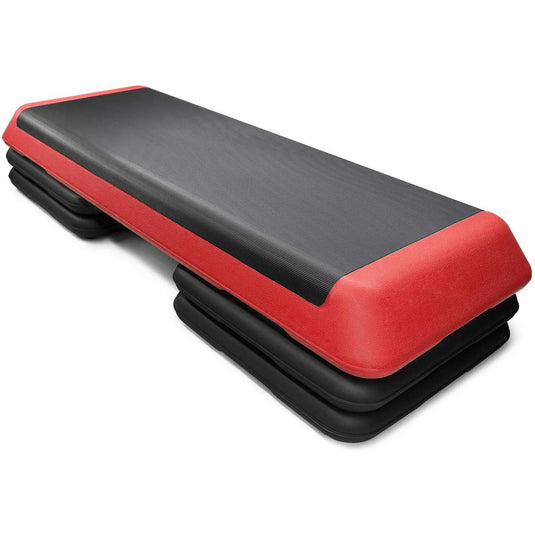 Goplus 43'' Adjustable Fitness Aerobic Step Stepper Platform 4" - 6" - 8" Non-Stick Surface - GoplusUS