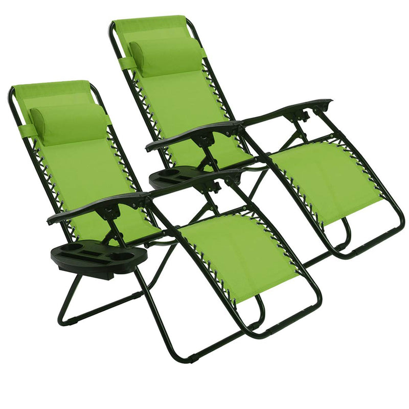 Load image into Gallery viewer, Goplus 2PC Zero Gravity Chairs Lounge Patio Folding Recliner - GoplusUS
