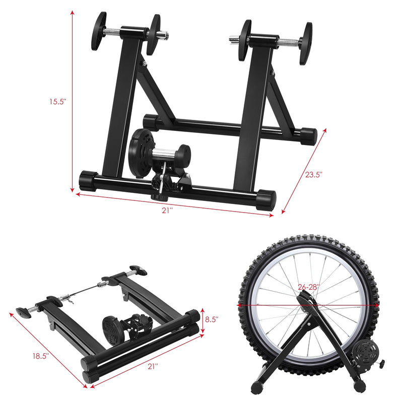 Load image into Gallery viewer, Bike Trainer Stand, Indoor Steel Exercise Bicycle Trainers with Magnetic Flywheel - GoplusUS