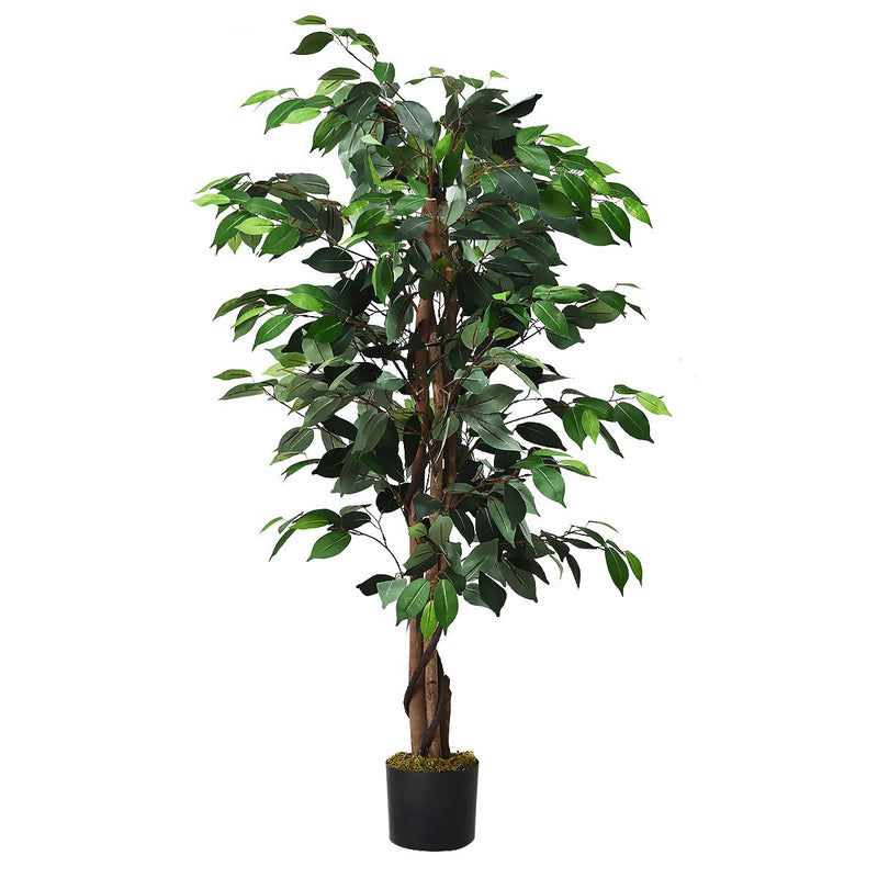 Load image into Gallery viewer, 4/5.5/6FT FICUS Silk Leaf Artificial Tree - GoplusUS