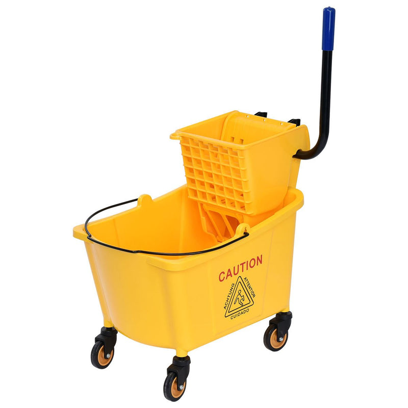 Load image into Gallery viewer, Commercial Mop Bucket Side Press Wringer Cleaning Caddy - GoplusUS