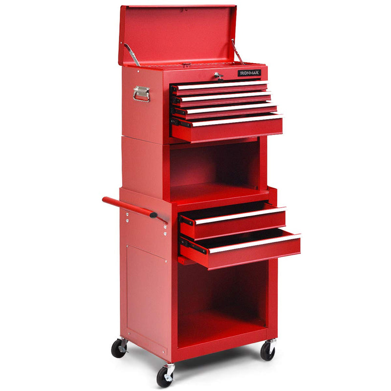 Load image into Gallery viewer, 6-Drawer Rolling Tool Chest w/Riser - GoplusUS