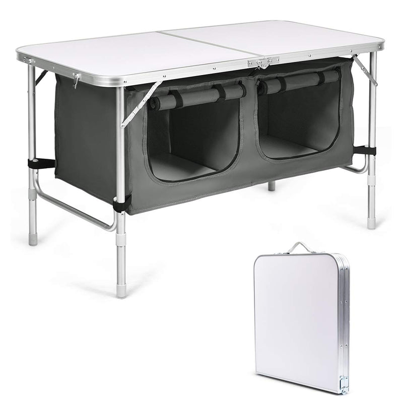 Load image into Gallery viewer, Folding Camping Table with Storage - GoplusUS