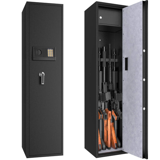 Rifle Gun Safe, Large Long Gun Safe w/Separate Pistol Lock Box