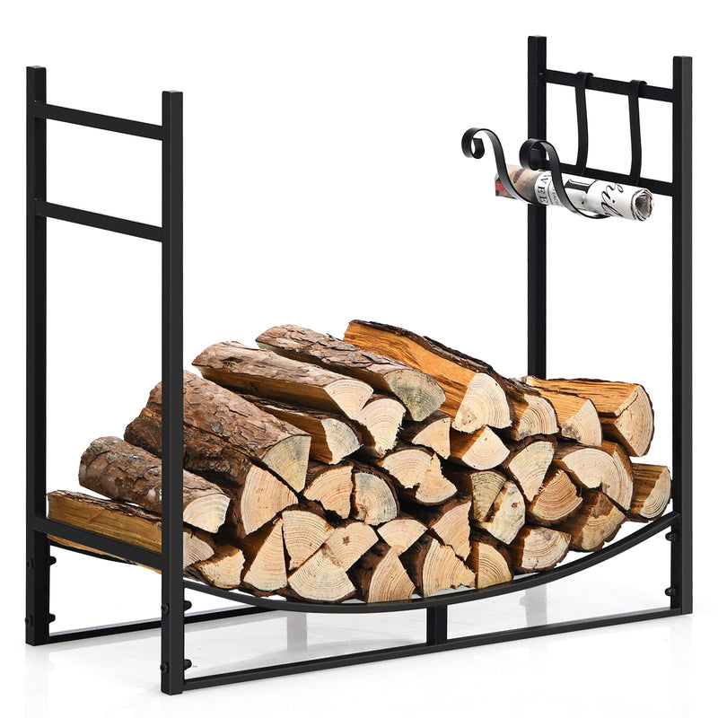 Load image into Gallery viewer, Firewood Rack, 33' Heavy Duty Metal Wood Log Holder - GoplusUS