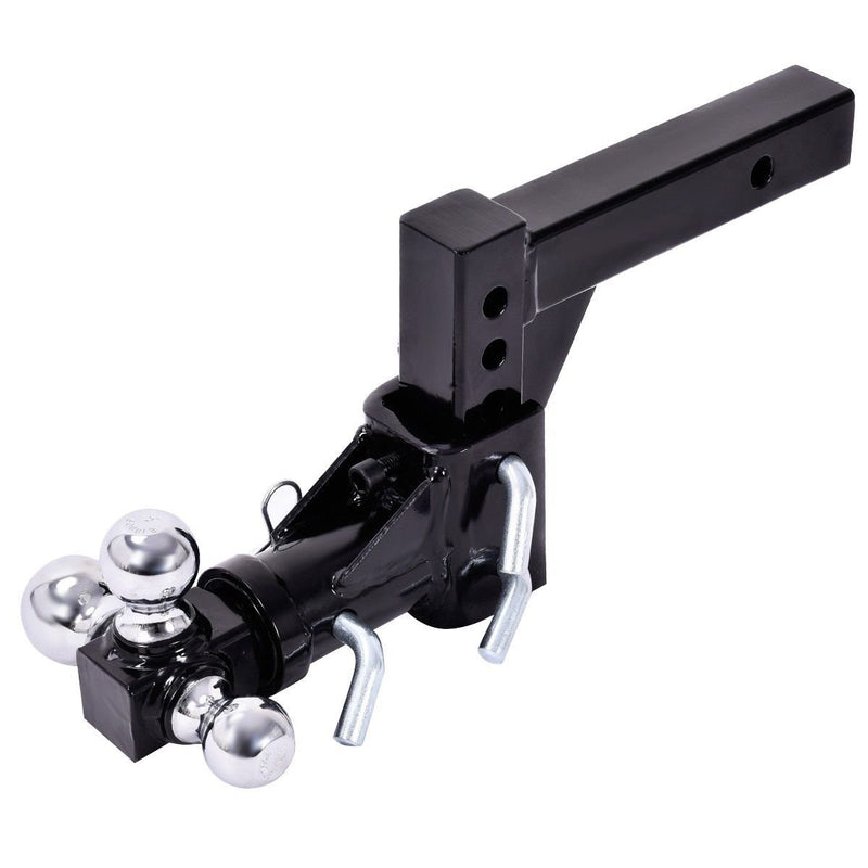 Load image into Gallery viewer, Triple Ball Swivel Adjustable Drop Turn Trailer Tow Hitch Mount for 2" Receiver