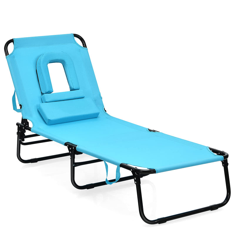 Load image into Gallery viewer, Folding Lounge Chair for Beach Poolside Balcony Patio - GoplusUS