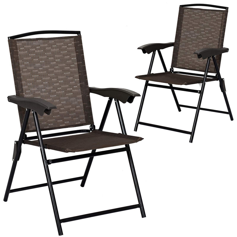 Load image into Gallery viewer, Folding Sling Chairs Sets of 2, Portable Chairs for Patio Garden Pool Outdoor & Indoor - GoplusUS