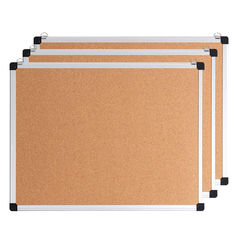 Load image into Gallery viewer, Cork Board, Bulletin Board, 18 x 24 3 Pack Aluminum Framed Cork Notice Pin Board Memo Board - GoplusUS