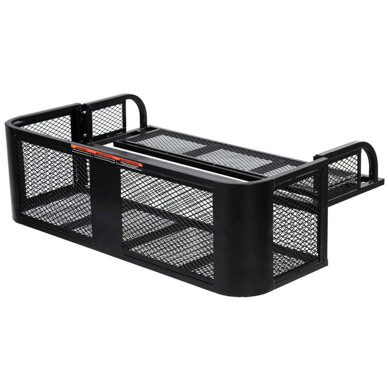 Load image into Gallery viewer, Goplus ATV/UTV Rear Drop Basket, Universal Cargo Basket w/Steel Mesh Surface (Black) - GoplusUS