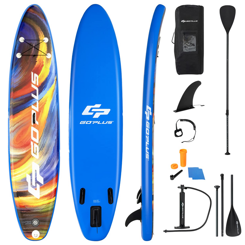 Load image into Gallery viewer, Goplus Inflatable Stand up Paddle Board Surfboard SUP Board with Adjustable Paddle Carry Bag - GoplusUS