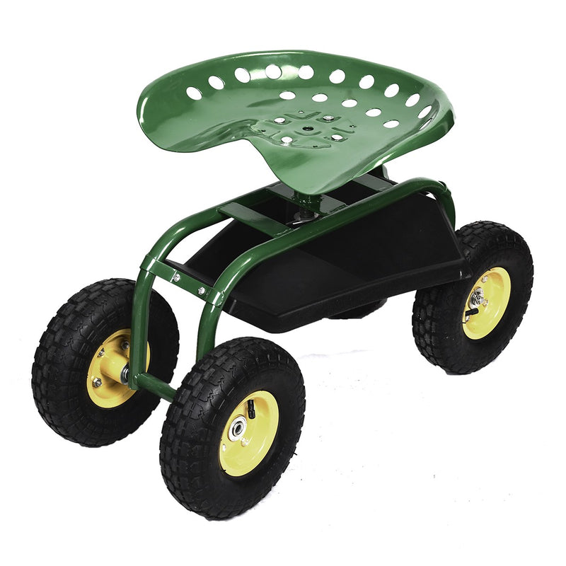 Load image into Gallery viewer, Garden Cart Rolling Work Seat Outdoor Lawn Yard Patio Wagon Scooter for Planting - GoplusUS