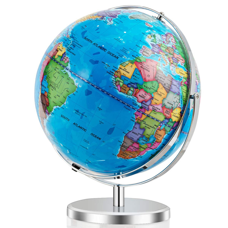 Load image into Gallery viewer, Desktop World Globe, Educational Geographic World Globe with LED Lights - GoplusUS