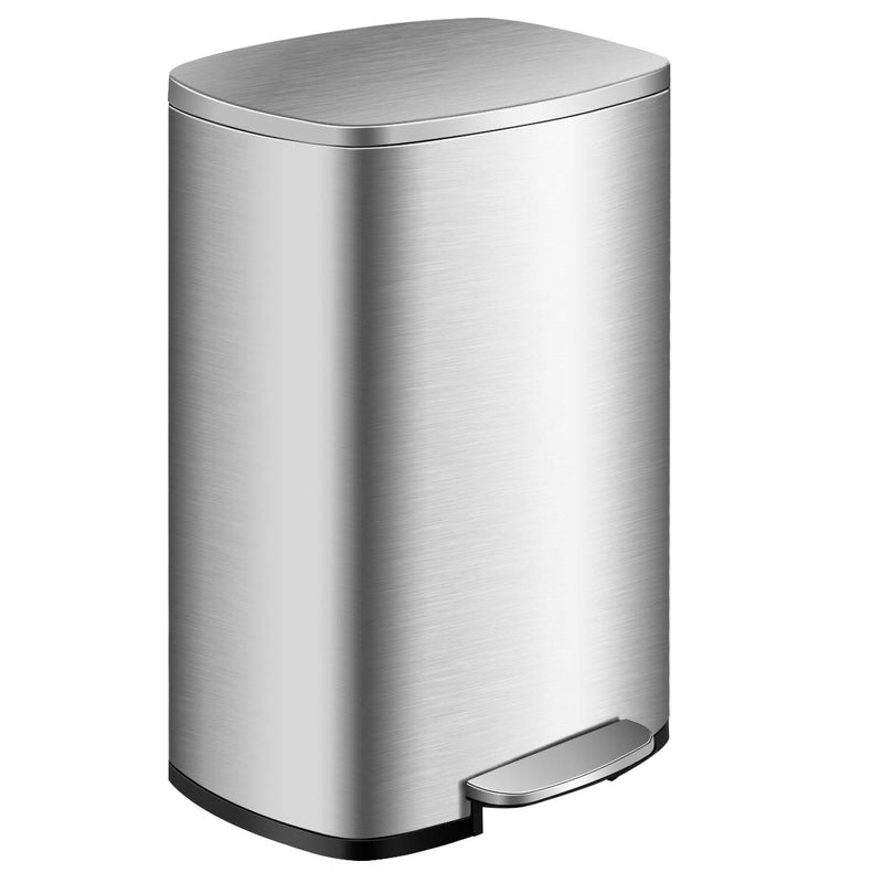 Load image into Gallery viewer, Goplus 50 Liter / 13.2 Gallon Stainless Steel Step Trash Can - GoplusUS