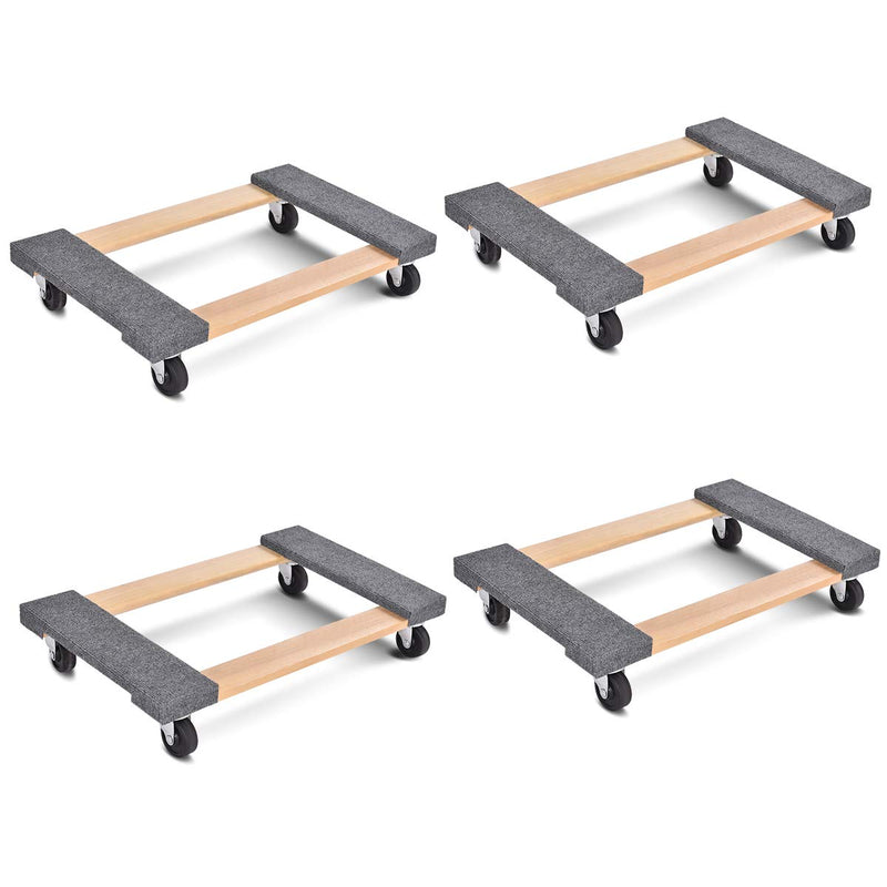 Load image into Gallery viewer, Moving Dolly Heavy Duty Wood Furniture Dllies Movers Carrier (30"x18" with Carpet End) - GoplusUS