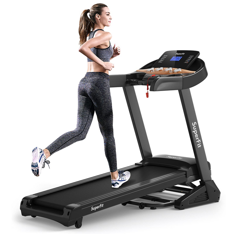 Load image into Gallery viewer, Goplus 3.75HP Folding Treadmill with Incline, Electric Superfit Treadmill w/App Control, 12 Preset & 3 Custom Programs - GoplusUS