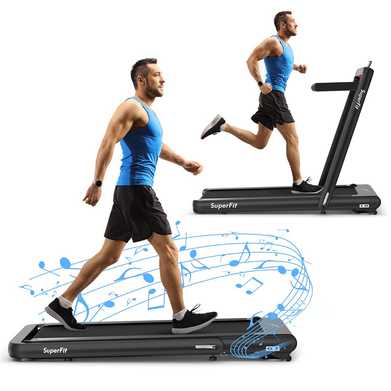 Load image into Gallery viewer, Goplus 2 in 1 Folding Treadmill, 4.75HP Superfit Under Desk Electric Treadmill with APP Control - GoplusUS