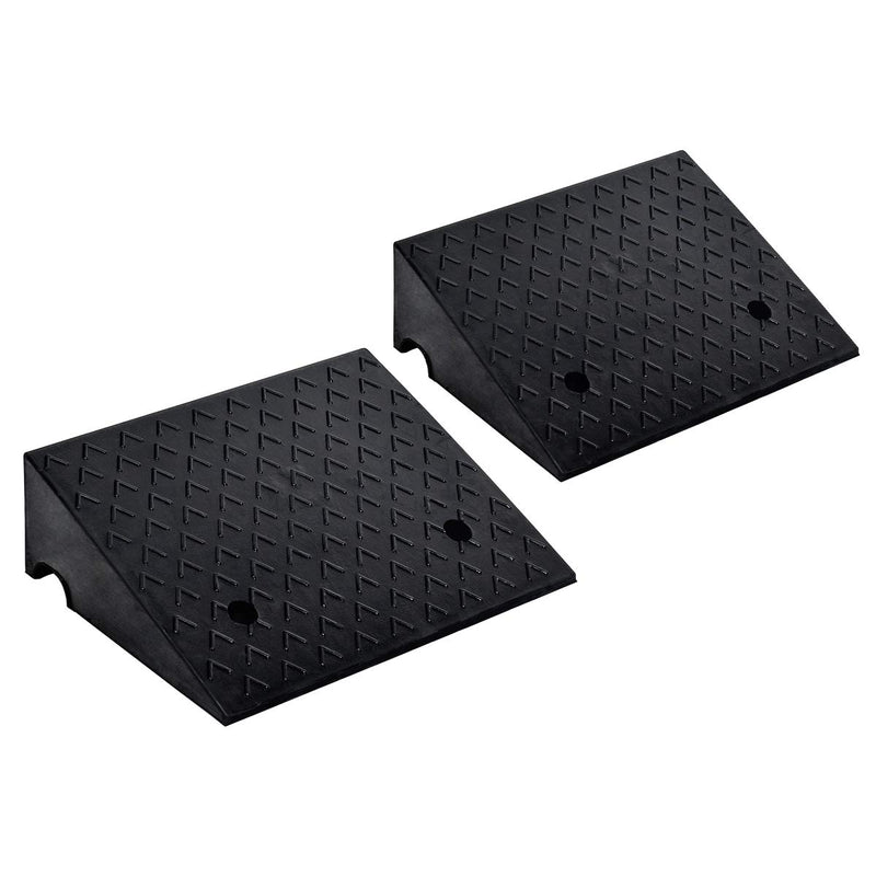Load image into Gallery viewer, 2PCS Rubber Car Curb Ramps, 6" Rise Portable Lightweight Threshold Ramp Set - GoplusUS