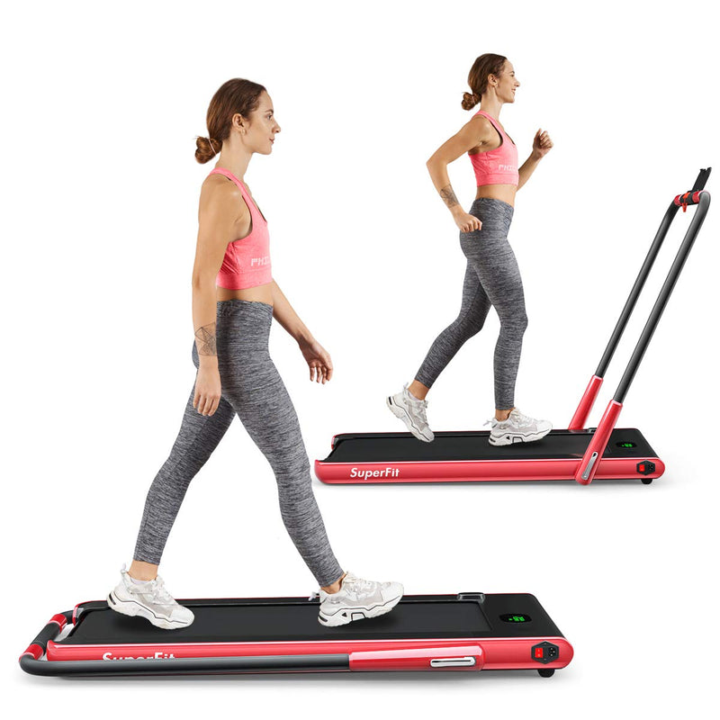 Load image into Gallery viewer, 2 in 1 Folding Treadmill, 2.25HP Under Desk Electric Superfit Treadmill - GoplusUS