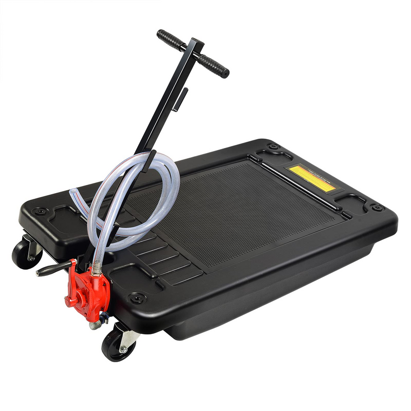 Load image into Gallery viewer, Goplus Portable Oil Drain Pan with Pump 17 Gallon Low Profile Oil Change Pan for Truck Car with 8' Hose - GoplusUS