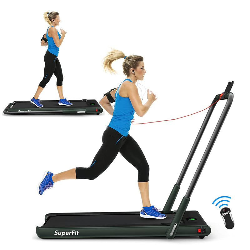 Load image into Gallery viewer, 2 in 1 Folding Treadmill, 2.25HP Under Desk Electric Superfit Treadmill - GoplusUS
