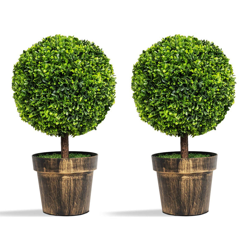 Load image into Gallery viewer, 22" Artificial Ball Shaped Tree, Boxwood Tabletop Plant - GoplusUS