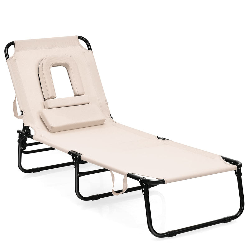 Load image into Gallery viewer, Folding Lounge Chair for Beach Poolside Balcony Patio - GoplusUS