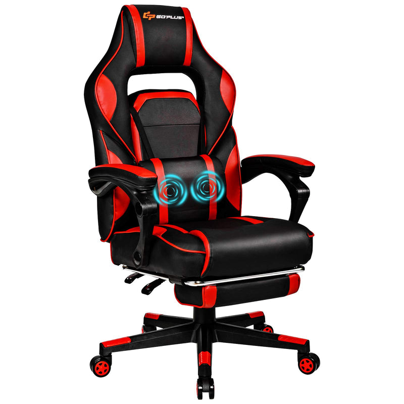 Load image into Gallery viewer, Massage Gaming Chair, Seat Height Adjustment Racing Computer Office Chair - GoplusUS