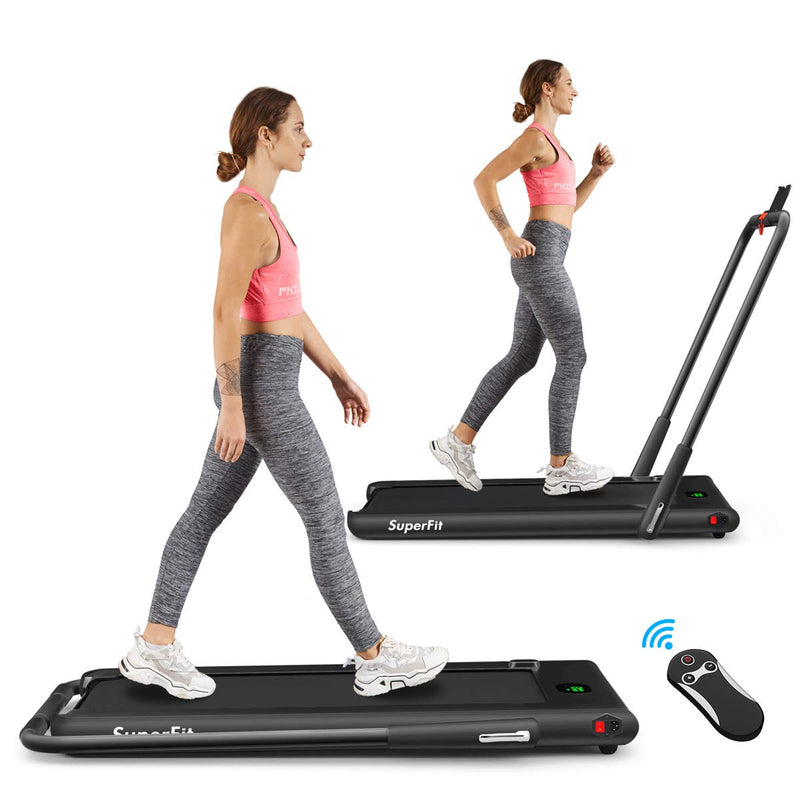 Load image into Gallery viewer, 2 in 1 Folding Treadmill, 2.25HP Under Desk Electric Superfit Treadmill - GoplusUS