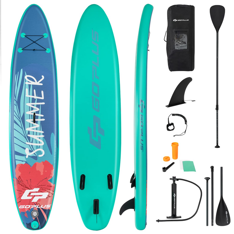 Load image into Gallery viewer, Goplus Inflatable Stand up Paddle Board Surfboard SUP Board with Adjustable Paddle Carry Bag - GoplusUS