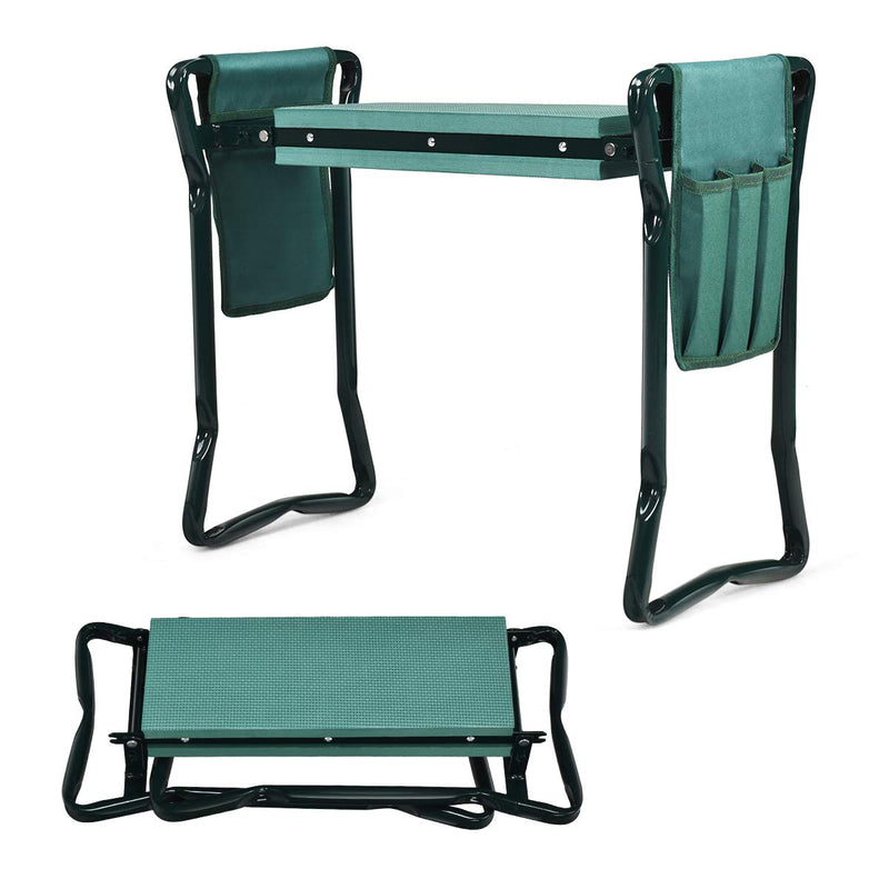 Load image into Gallery viewer, Foldable Garden Kneeler and Seat, Portable Garden Stool w/ 2 Bonus Tool Pouches and EVA Foam Pad - GoplusUS