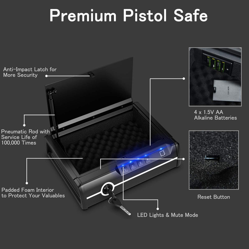 Load image into Gallery viewer, Gun Safe for 2 Pistols, DOJ Approved Pistol Safe - GoplusUS