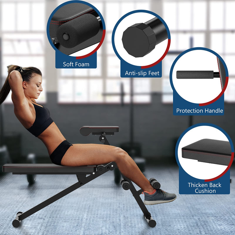 Load image into Gallery viewer, Multifunctional Weight Bench, Foldable Exercise Bench with Adjustable Positions - GoplusUS