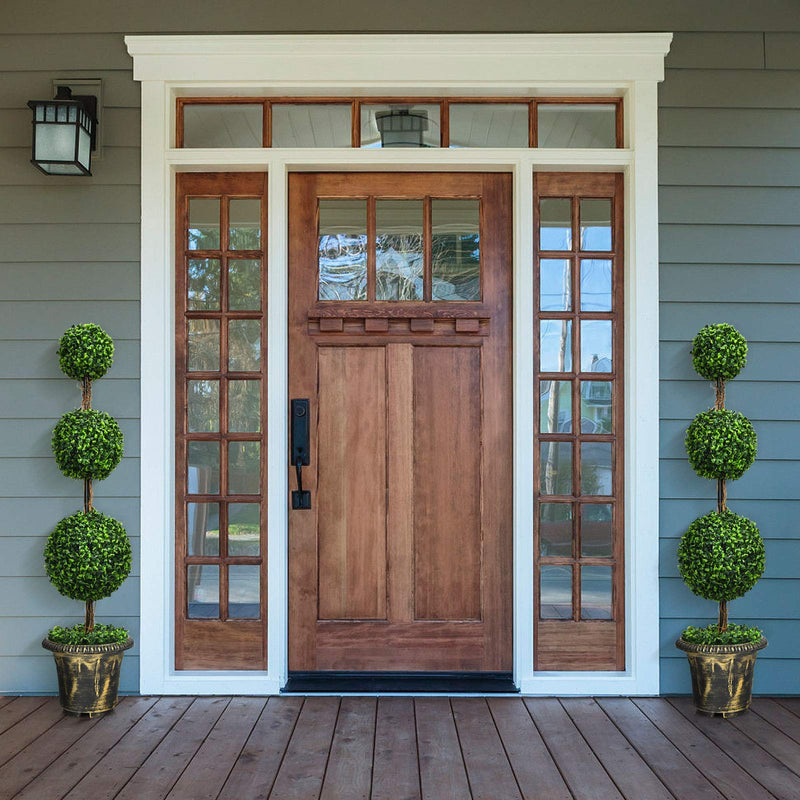 Load image into Gallery viewer, 3 Ft /4 Ft Artificial Boxwood Topiary Tree, Fake Greenery Plants Ball Tree - GoplusUS