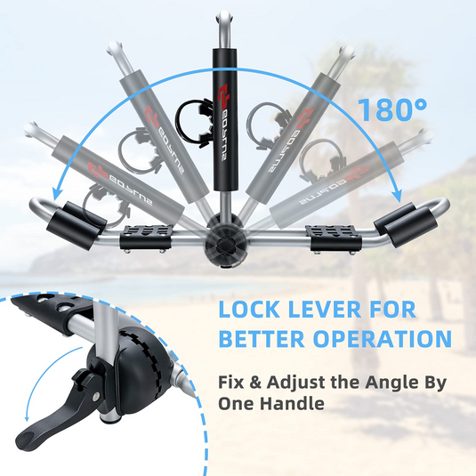 Goplus 2 Pair J-Bar Kayak Roof Rack, Universal Folding Rack Carrier for Canoe, SUP - GoplusUS
