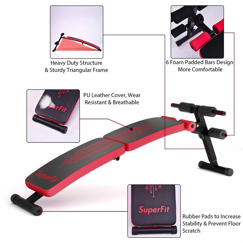 Load image into Gallery viewer, Sit Up Bench Adjustable, Foldable Abdominal Training Workout Slant Bench