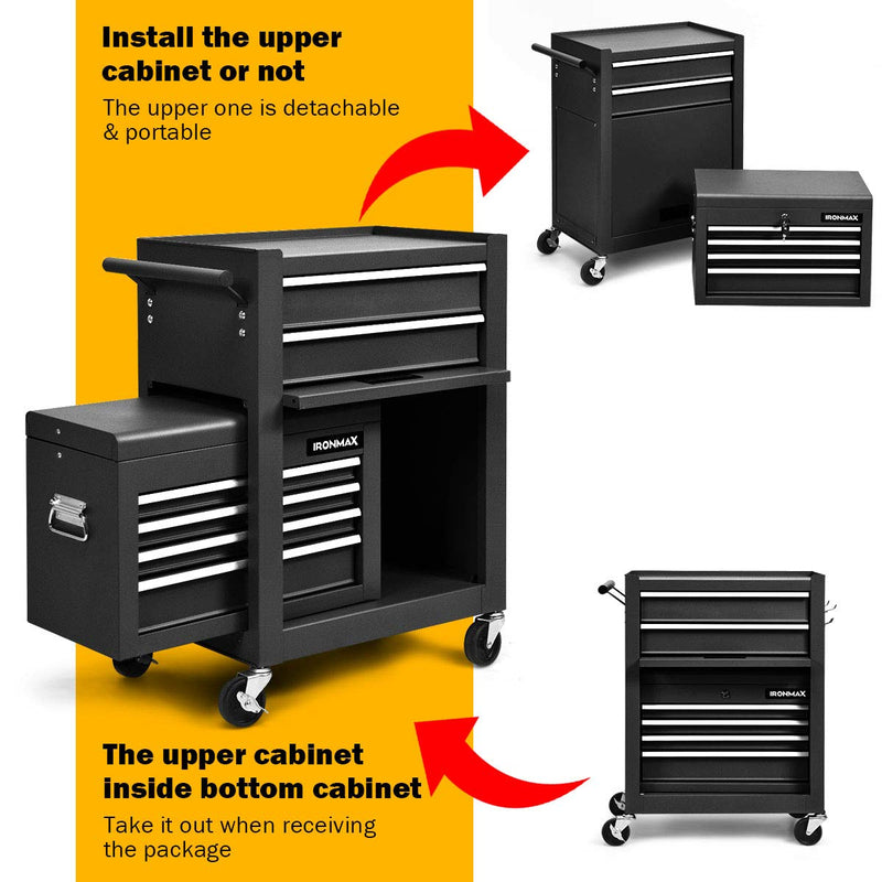 Load image into Gallery viewer, 6-Drawer Rolling Tool Chest w/Riser - GoplusUS