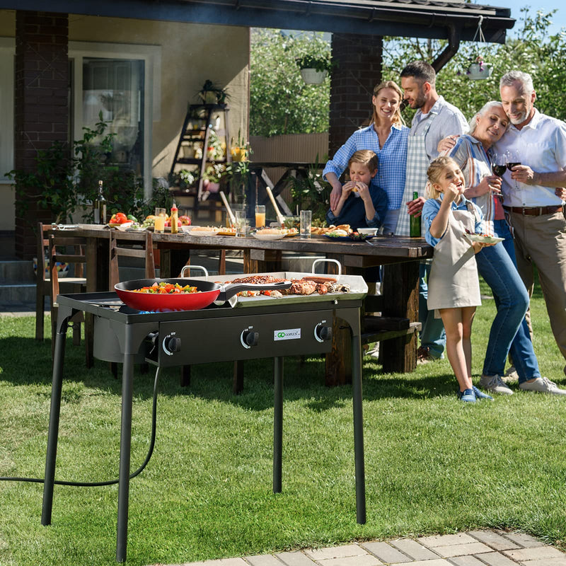 Load image into Gallery viewer, Outdoor Stove Portable Propane Gas Cooker Iron Cast Patio Burner - GoplusUS