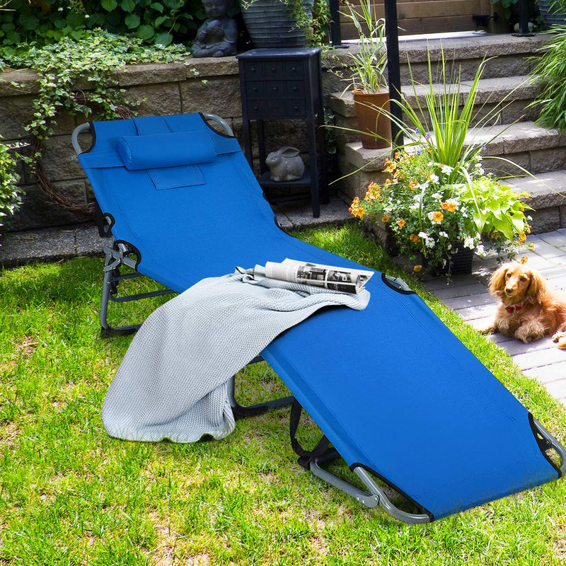 Load image into Gallery viewer, Patio Lounge Chair, Adjustable Folding Recliner - GoplusUS