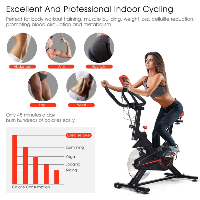 Load image into Gallery viewer, Stationary Bicycle, Indoor Cycling Bike, with Heart Rate Sensors