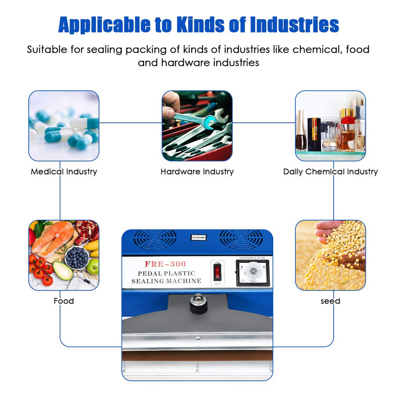 Load image into Gallery viewer, 110V 12" Foot Pedal Impulse Sealer with Cutter - GoplusUS