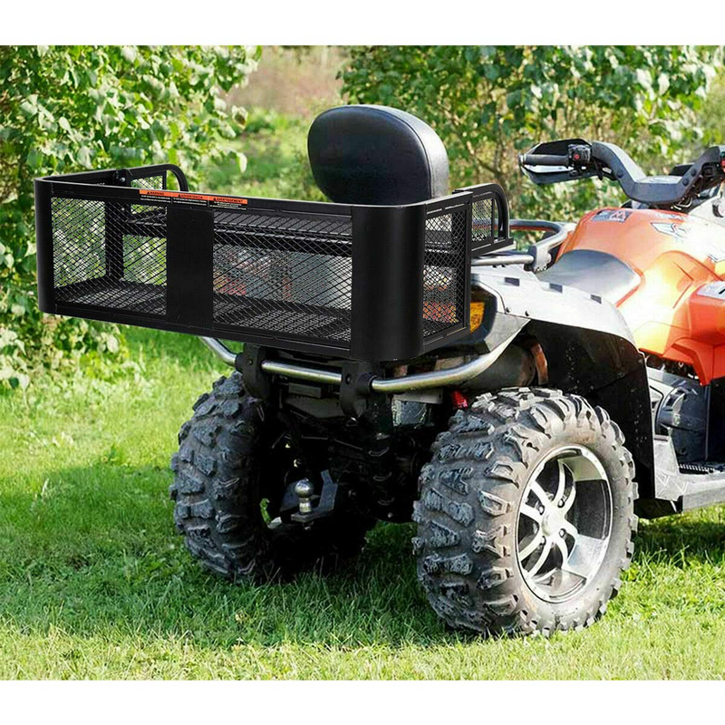 Load image into Gallery viewer, Goplus ATV/UTV Rear Drop Basket, Universal Cargo Basket w/Steel Mesh Surface (Black) - GoplusUS